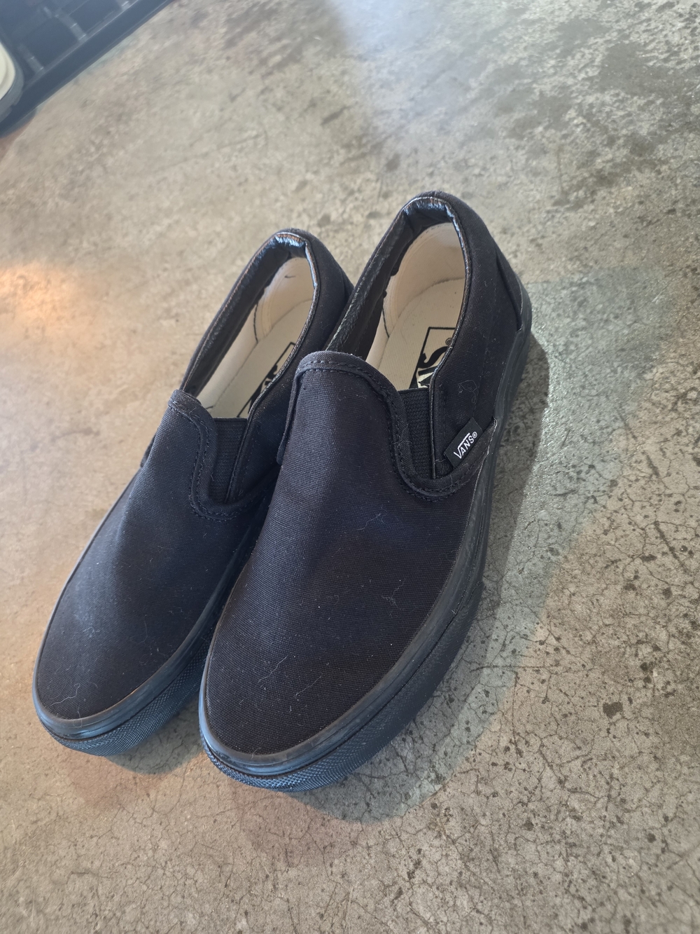 Vans Men’s Classic Slip-On Canvas Sneakers - Black